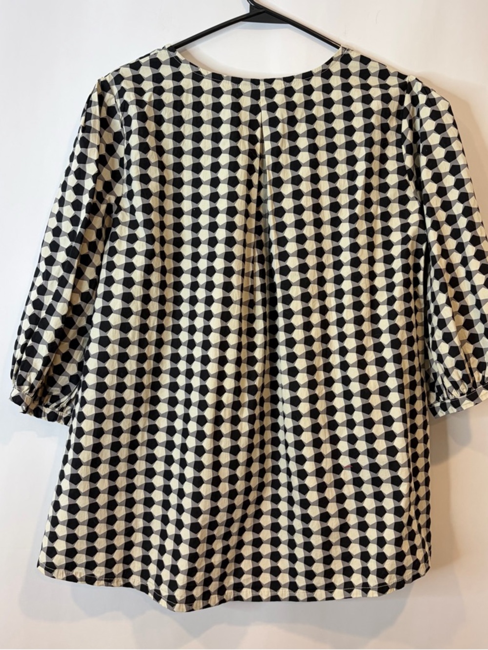 Bryn Walker Lucinda Organic Cotton Poplin Checkered Print Hi-Low Hem XS Artsy - Picture 7 of 8